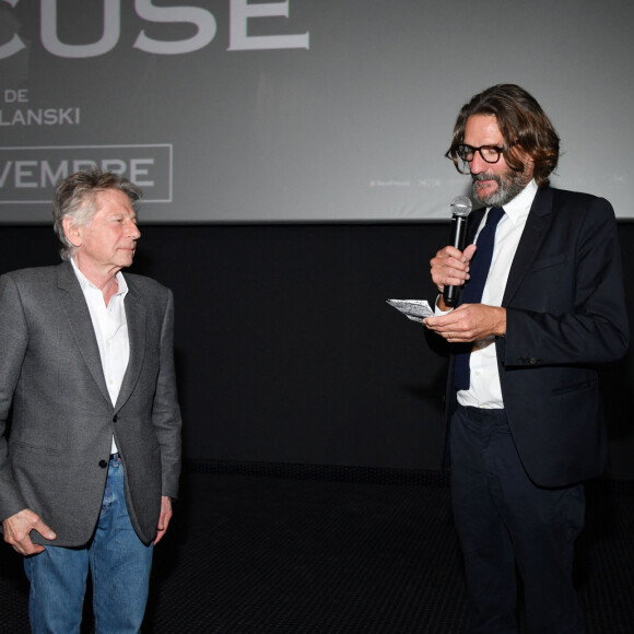 Roman Polanski et Frédéric Beigbeder durant la soirée de clôture de la 1ere édition du Festival Ciné Roman à Nice le 26 octobre 2019 © Bruno Bebert / Bestimage 