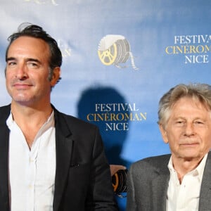 Jean Dujardin et Roman Polanski durant la soirée de clôture de la 1ere édition du Festival Ciné Roman à Nice le 26 octobre 2019 © Bruno Bebert / Bestimage 