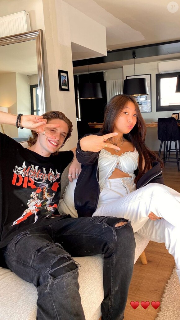 Jade Hallyday Avec Tristan Garnier Labadie sur Instagram.