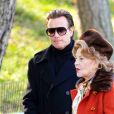 Ewan McGregor et Kelly Bishop sont en tournage à Central Park, New York, pour la série Halston le 5 novembre 2020.