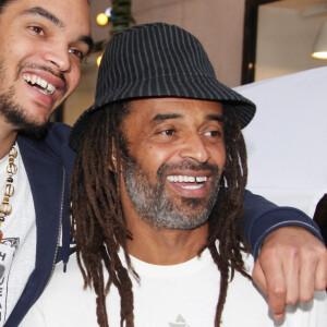 Yannick Noah et son fils Joakim Noah à Paris