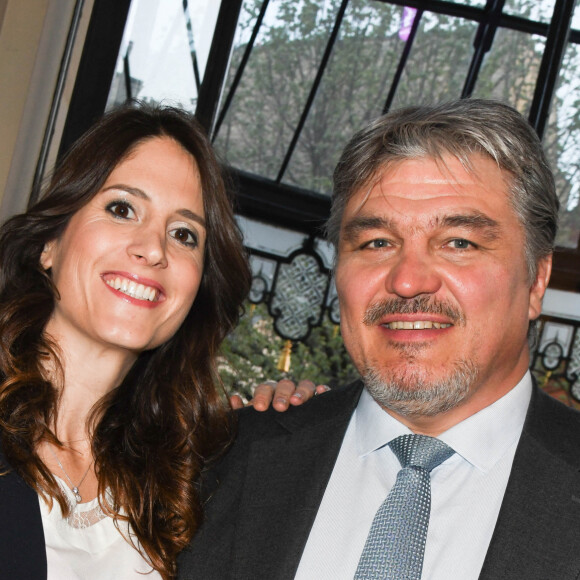 Exclusif - David Douillet et sa femme Vanessa Carrara lors du dîner de gala caritatif pour l'association Autistes Sans Frontières à l'hôtel Marcel Dassault à Paris, France. © Coadic Guirec/Bestimage