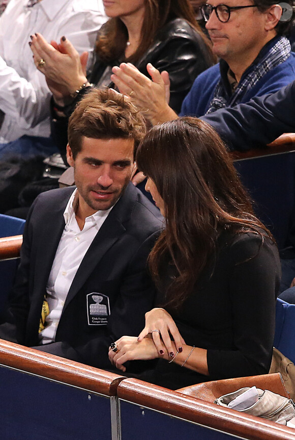 Nolwenn Leroy et Arnaud Clement assistent a l'Open Masters 1000 de Tennis Paris Bercy le 1er novembre 2013.
