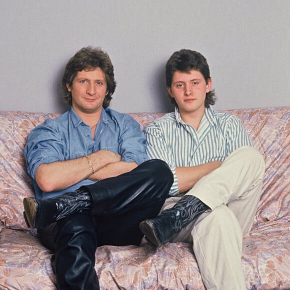 Patrick Sébastien et son défunt fils Sebastien en janvier 1988.