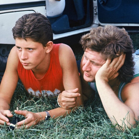 Patrick Sébastien et son défunt fils Sebastien, deux ans avant sa mort.