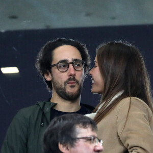 Thomas Hollande et sa compagne Emilie Broussouloux lors du match de Rugby France - Nouvelle Zélande (18-38) au stade de France à Saint-Denis le 11 novembre 2017.