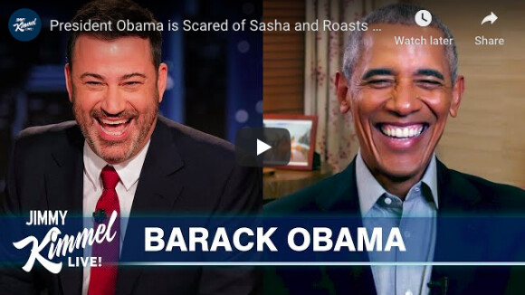 Barack Obama dans le talk-show de Jimmy Kimmel, le 19 novembre 2020.