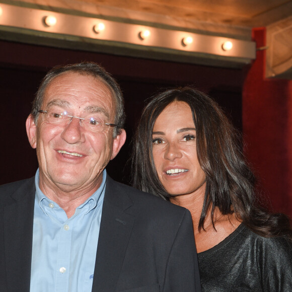 Jean-Pierre Pernaut et sa femme Nathalie Marquay - Les célébrités lors de la générale de la pièce de théâtre "La Tête Dans Les Etoiles" au Théâtre de la Gaîté-Montparnasse à Paris, France, le 24 mai 2018. © Coadic Guirec/Bestimage