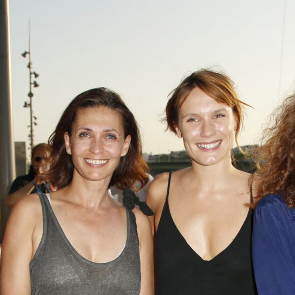 Emmanuelle Boidron, Adeline Blondieau, Ana Girardot et sa maman Isabel Otéro - 7e édition du Trophée de la Pétanque Gastronomique au Paris Yacht Marina à Paris. Le 27 juin 2019. © Christophe Aubert via Bestimage
