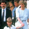 Diana et William à un match de polo en 1989.