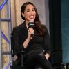 Meghan Markle en interview promotion pour la série "Suits" à New York, en 2016.