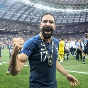 Adil Rami à l'issue de la finale de la Coupe du Monde de Football 2018 en Russie à Moscou, opposant la France à la Croatie (4-2). Le 15 juillet 2018 © Moreau-Perusseau / Bestimage