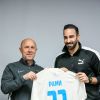 Adil Rami lors de la signature de son contrat avec le FC Sotchi. Le 28 février 2020.