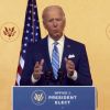 Le président élu des États-Unis, Joe Biden, prononce un discours de Thanksgiving au peuple américain à Wilmington, Delaware. Le 25 novembre 2020.