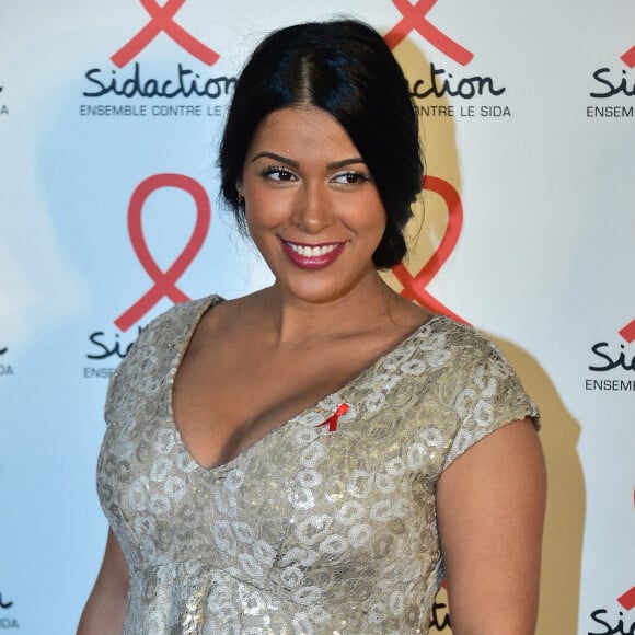 Ayem Nour enceinte - Soirée de lancement du Sidaction 2016 au Musée du Quai Branly à Paris le 7 mars 2016. © Giancarlo Gorassini/Bestimage