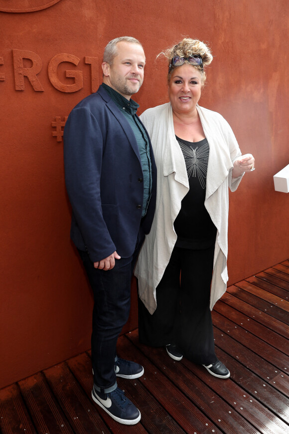Marianne James et son compagnon Bertrand Edl - Jour 10 - Les célébrités au village des Internationaux de Tennis de Roland Garros à Paris. Le 6 juin 2017 © Moreau-Jacovides / Bestimage 