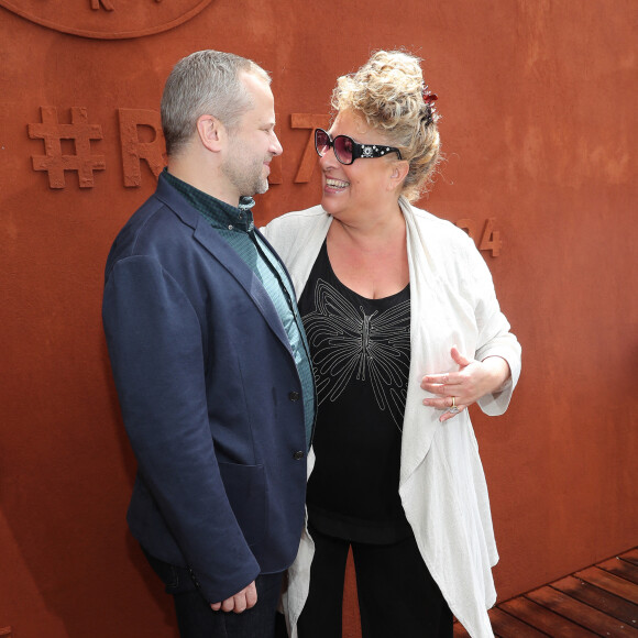 Marianne James et son compagnon Bertrand Edl - Jour 10 - Les célébrités au village des Internationaux de Tennis de Roland Garros à Paris. Le 6 juin 2017 © Moreau-Jacovides / Bestimage 