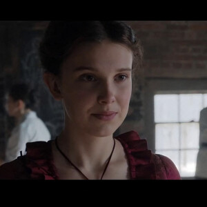 Millie Bobby Brown à l'affiche du film "Enola Holmes" le 23 septembre 2020 sur Netflix.