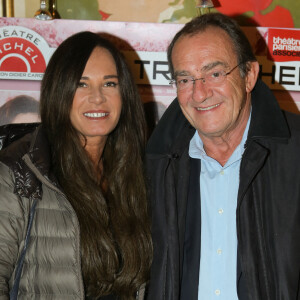 Jean-Pierre Pernaut et sa femme Nathalie Marquay - People à la générale de la pièce "Coiffure et Confidences" au théâtre Michel à Paris, le 4 février 2016. © CVS/Bestimage