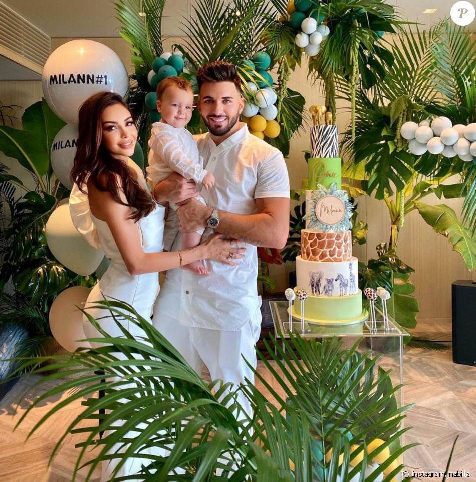 Nabilla et Thomas Vergara avec leur fils Milann (1 an) - Instagram