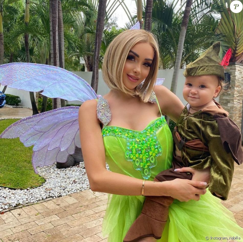 Nabilla avec son fils Milnn (1 an) sur Instagram