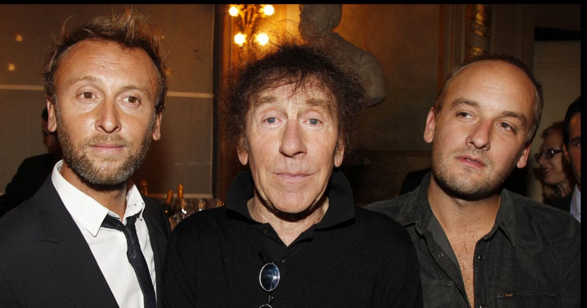 Alain Souchon et ses fils, Pierre et Ours, au gala de l'IFRAD à l'Opéra Comique, à Paris, en