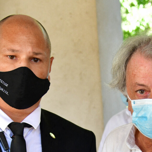 Hervé Vilard - Obsèques d'Annie Cordy sur la Butte Saint-Cassien à Cannes. Le 12 septembre 2020. © Bruno Bebert/Bestimage