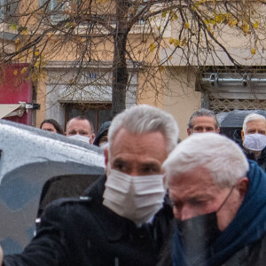 Jean-Marie Dominici ( père de Christophe) - Obsèques du rugbyman Christophe Dominici en l'église Saint-Louis de Hyères le 4 décembre 2020 © Patrick Carpentier / Bestimage