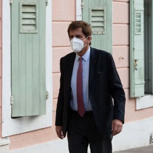 Max Guazzini - Obsèques du rugbyman Christophe Dominici en l'église Saint-Louis de Hyères le 4 décembre 2020 © Patrick Carpentier / Bestimage