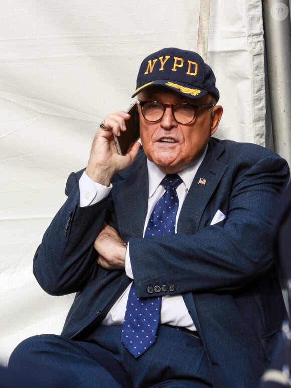 Rudy Giuliani lors de la commémoration du 19ème anniversaire des attentats du 11 septembre 2001 à New York, le 11 septembre 2020.