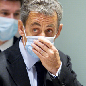 Nicolas Sarkozy, Ancien Président de la Republique Francaise - "Affaires des écoutes" : reprise du procès de Nicolas Sarkozy pour "corruption" et "trafic d'influence" dans l'affaire des écoutes à Paris le 30 novembre. © JB Autissier / Panoramic / Bestimage 