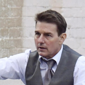 Exclusif - Tom Cruise - Tournage du film "Mission Impossible 7" dans les rues de Rome. Le 29 novembre 2020.