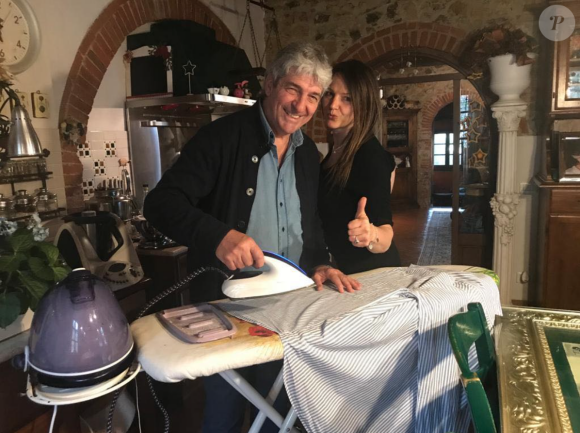 L'ancien footballeur Paolo Rossi et son épouse Federica Cappelletti. Avril 2020.