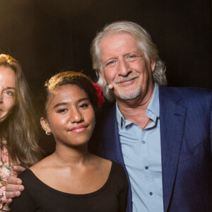 Exclusif - Patrick Sebastien, Nathalie Boutot la femme de Patrick Sébastien, Lily Sebastien (fille adoptive de Patrick Sebastien) - Backstage de l'enregistrement de l'émission "La Chanson secrète 6" à la Scène musicale à Paris. Le 8 septembre 2020. © Gaffiot-Moreau / Bestimage