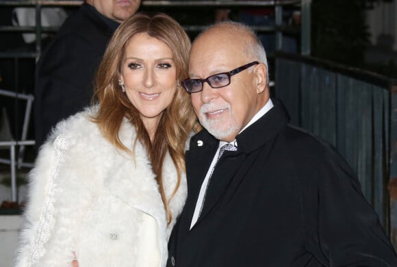 Celine Dion et son mari Rene Angelil arrivent a l'enregistrement de l'emission "Vivement dimanche" au studio Gabriel a Paris.