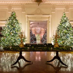 Melania Trump (Flotus) a supervisée la décoration de noël de la Maison Blanche à Washington le 29 novembre 2020.