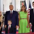 Tiffany, Donald Trump, Melania et Barron Trump - Donald Trump accepte officiellement l'investiture de son parti pour les prochaines élections lors du dernier jour de la Convention nationale républicaine à Washington, le 27 août 2020.
