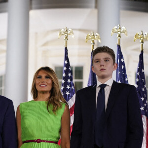 Tiffany Trump, Donald J. Trump, Melania Trump, Barron Trump - Donald Trump accepte officiellement l'investiture de son parti pour les prochaines élections lors du dernier jour de la Convention nationale républicaine à Washington, le 27 août 2020.