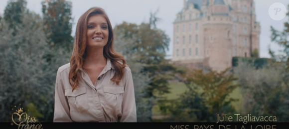 Miss Pays de La Loire : Julie Tagliavacca - lors de l'élection de Miss France 2021, le 19 décembre 2020, sur TF1