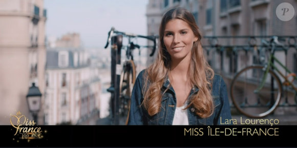 Miss Ile-de-France : Lara Lourenço lors de l'élection de Miss France 2021, le 19 décembre 2020 sur TF1