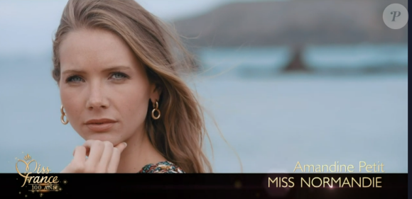 Miss Normandie : Amandine Petit lors de l'élection de Miss France 2021 le 19 décembre 2020 sur TF1