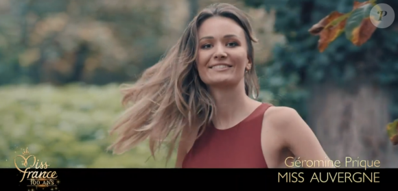 Miss Auvergne : Géromine Prique lors de l'élection Miss France 2021 le 19 décembre sur TF1