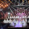 Les 29 Miss régionales défilent en robe bustier à paillettes lors de l'élection de Miss France 2021 sur TF1 le 19 décembre 2020
