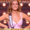 Miss Rhône-Alpes : Anaïs Roux - lors du défilé en maillot de bain, lors de l'élection Miss France 2021 le 19 décembre 2020 sur TF1