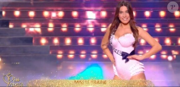 Miss Lorraine : Diane Febvay - lors du défilé en maillot de bain, lors de l'élection Miss France 2021 le 19 décembre 2020 sur TF1