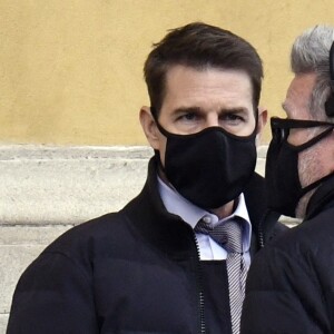 Exclusif - Tom Cruise - Tournage du film "Mission Impossible 7" dans les rues de Rome. Le 29 novembre 2020.
