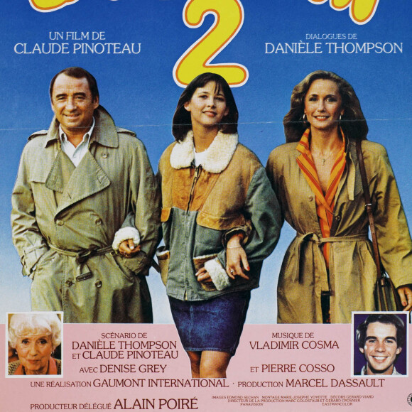 Affiche du film "La Boum 2" avec Claude Brasseur, Sophie Marceau et Brigitte Fossey.