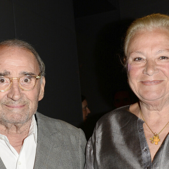 Exclusif - Claude Brasseur et sa femme Michèle - Soirée "Déguster du vin au restaurant Guy Savoy" à Paris.