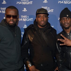 Archives - Les membres du groupe Sexion d'assaut dont Black M lors de la soirée de lancement de la console Playstation 4 Sony (PS4 Night) au centre culturel alternatif Electric à Paris, le 28 novembre 2015.