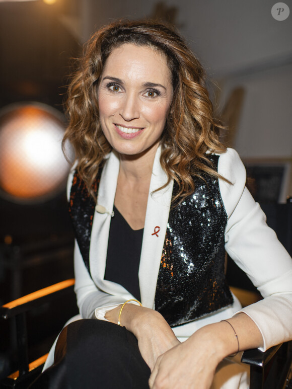 Exclusif - Marie-Sophie Lacarrau - Backstage de l'enregistrement de l'émission "100 ans de comédies musicales pour le Sidaction", qui sera diffusée le 2 avril sur France 2. © Moreau-Perusseau / Bestimage